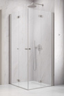 Kabina składana Radaway Nes Brushed Nickel KDD B 80x90
