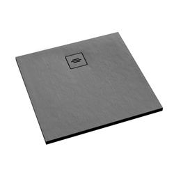 Brodzik kompozytowy Stabilsound Plus® Protos Grey Stone 80x80x3,5 cm, kwadratowy