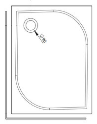 Brodzik prostokątny Radaway Delos D z obudową 100x75 lewy 4D17515-03L