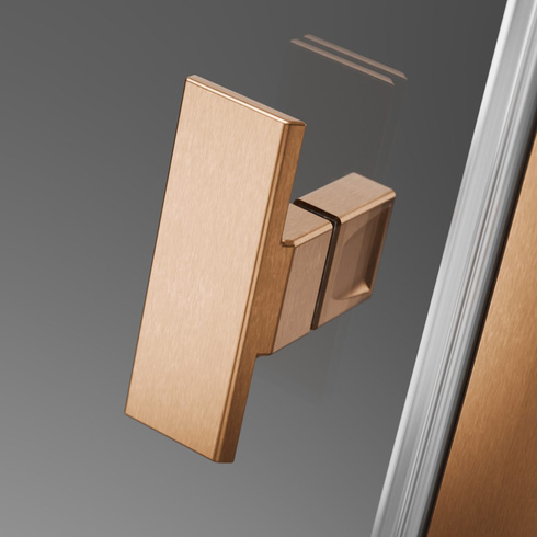 Kabina prysznicowa miedź Radaway Nes Brushed Copper KDJ I 80x75 lewa