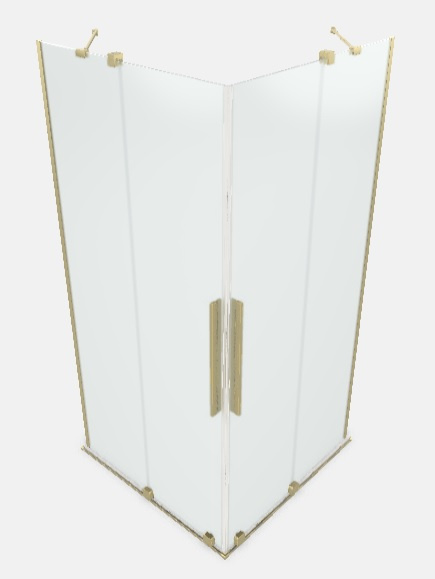 Kabina 80x80 Radaway Furo Brushed Light Gold KDD Jasny złoty