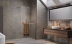 Prysznic walk-in 120 miedź szczotkowana Radaway Modo New Brushed Copper II z wieszakiem