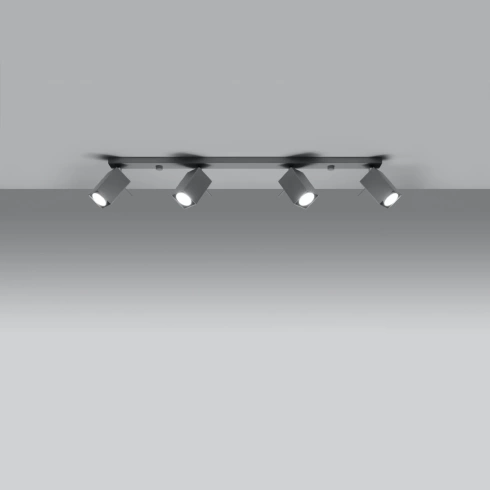 Plafon MERIDA 4L szary