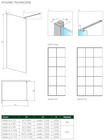 Kabina walk-in 120 czarna kratka Radaway Nes Black Walk-in II Factory 10013120-54-55