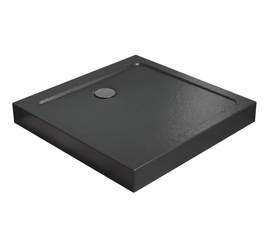 Brodzik kwadratowy 80x80 czarny Radaway Doros C Compact Stone