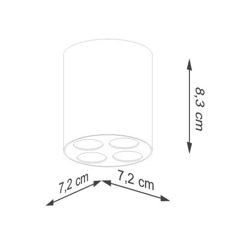 Plafon ZOE czarny LED