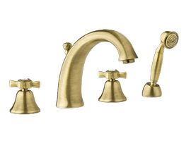 Bateria wannowa 4-otworowa Vedo Victorian 2228V/BR brąz antyczny