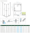 Kabina składana Radaway Nes Brushed GunMetal KDD B 90x100