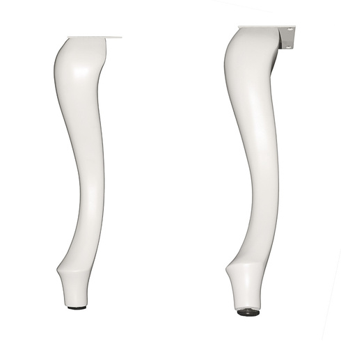 Szafka ryflowana na nózkach Sanitti Stripes 60 biała uchwyt chrom