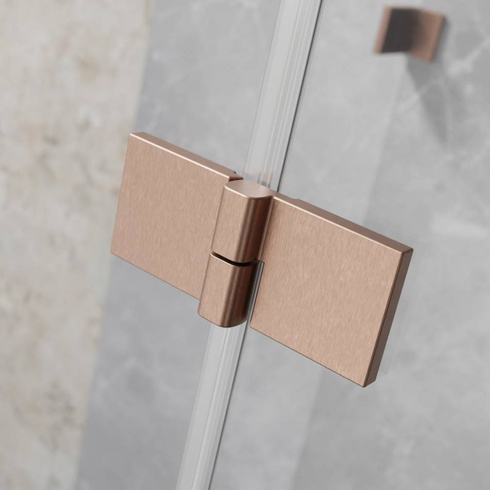 Drzwi prysznicowe 80 Radaway Essenza Pro Brushed Copper DWJ lewa