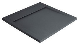 Brodzik z konglomeratu Radaway Teos C 80x80 antracytowy HTC8080-64