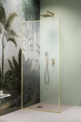 Kabina walk-in 105 Radaway Modo F SL Brushed Gold II z ramą lewa