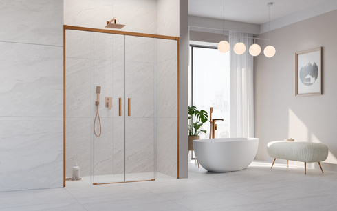Drzwi miedź szczotkowana Radaway Idea Brushed Copper DWD 140