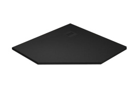 Brodzik pięciokątny konglomerat Radaway Kyntos PT czarny 80x80