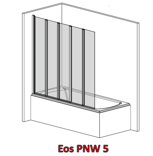 Parawan nawannowy skłdany Radaway EOS PNW5 107 cm 5 cześciowy