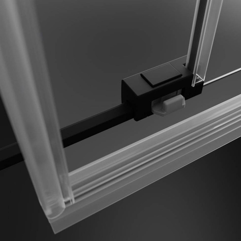 Kabina prysznicowa czarna Radaway Idea Black KDD 90x110 przesuwna