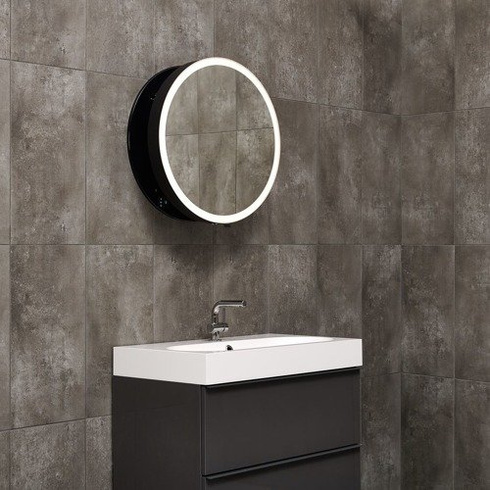Lustro wysuwane Miior Moon 80 Black z oświetleniem LED 302801