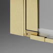 Kabina złota szczotkowana składana 90x100 Radaway Nes Brushed Gold KDD B
