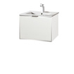  Szafka łazienkowa biała Sanitti Delta 60 front lustro srebrne