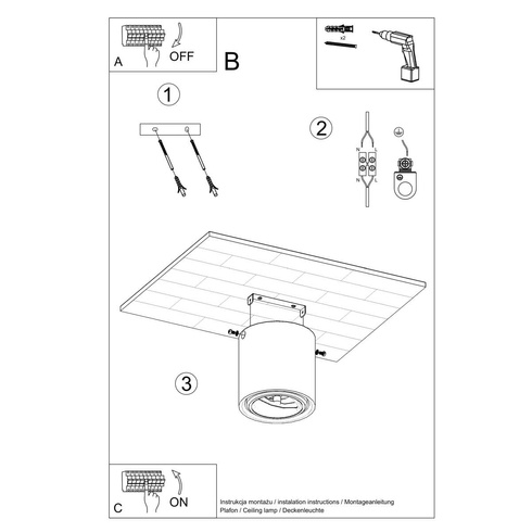 Plafon CULLO 140 beton
