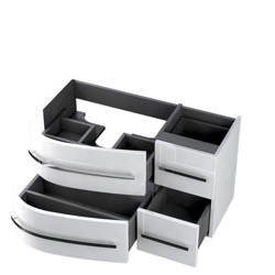 Szafka łazienkowa Oristo Opal OR30-SD4S-90-1-L biały połysk lewa