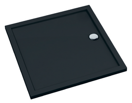 Brodzik akrylowy Sharper Black Mat 90x90x4,5 cm, kwadratowy