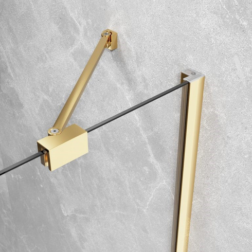 Drzwi prysznicowe złote połysk Radaway Essenza Gold DWJ 80 prawe