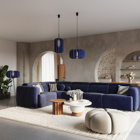 Lampa wisząca MULA 27 granatowa