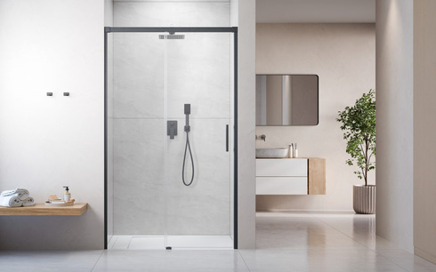 Drzwi prysznicowe Radaway Idea Brushed GunMetal DWJ 100 cm lewe
