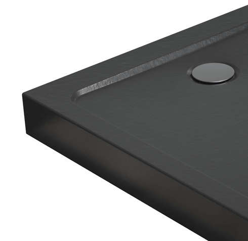 Brodzik akrylowy 140x90 Radaway Doros F Compact Stone czarny