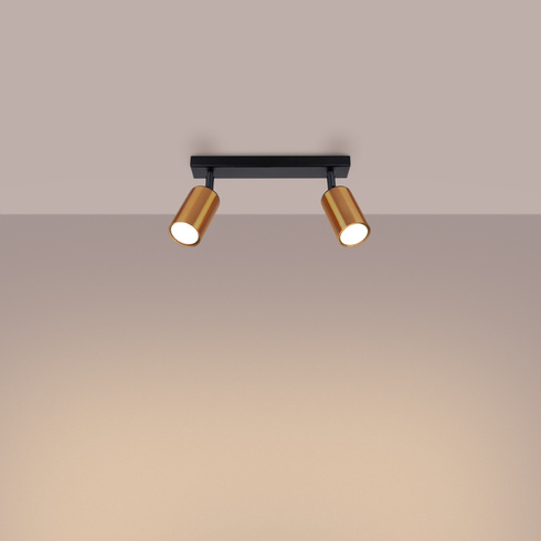 Plafon WINX 2 czarny/miedź