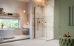 Kabina prysznicowa miedź Radaway Nes Brushed Copper KDJ I 90x90 lewa
