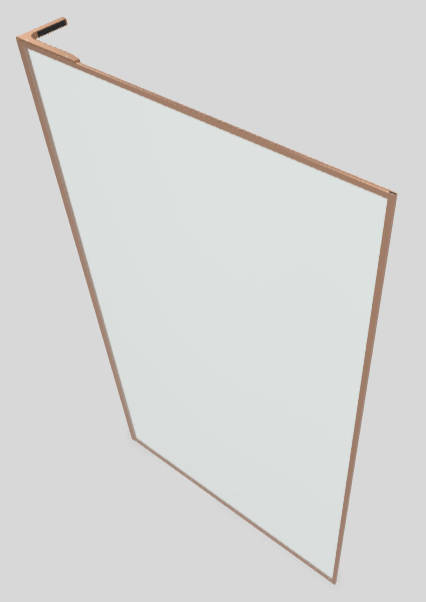 Walk-in 100 Radaway Modo F SL Brushed Copper II z ramą miedź lewa