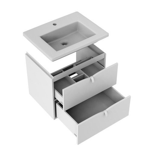 Szafka pod umywalkę blat 60 Oristo Siena OR45-SD2S-60-1 biały połysk