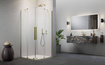 Kabina prysznicowa 90x90 złoto szczotkowane Radaway Furo Brushed Gold KDD
