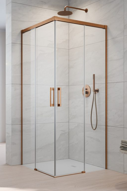 Kabina miedź szczotkowana Radaway Idea Brushed Copper KDD 70x90