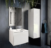 Szafka łazienkowa biała Sanitti Delta 60 front lustro srebrne