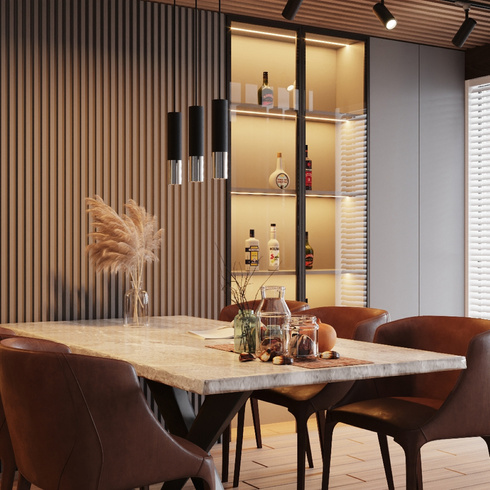 Lampa wisząca LOOPEZ 3L czarny/chrom