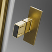 Kabina prysznicowa złota 90x90 Radaway Nes Brushed Gold KDJ I lewa