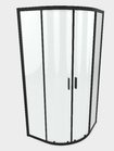 Kabina prysznicowa czarna 80x80 półokrągła Radaway Alienta Black A