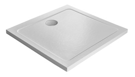 Brodzik kwadratowy 90x90 Radaway Doros C Stone biały