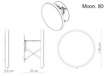 Lustro wysuwane Miior Moon 80 Black z oświetleniem LED 302801