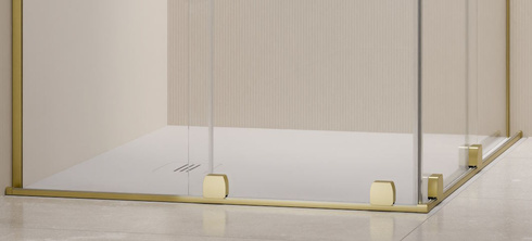 Kabina 80x80 Radaway Furo Brushed Light Gold KDD Jasny złoty