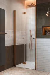 Drzwi miedź szczotkowana Radaway Nes Brushed Copper DWB 70 Lewe