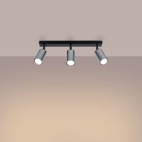 Plafon WINX 3 czarny/chrom