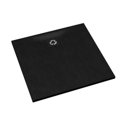 Brodzik kompozytowy Stabilsound Plus® Magnific Black Stone 90x90x3,5 cm, kwadratowy