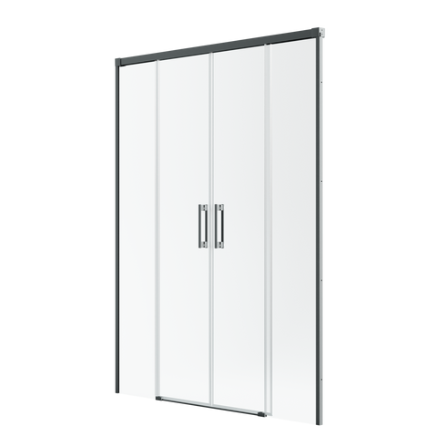 Drzwi prysznicowe szczotkowane Idea Brushed GunMetal DWD 140