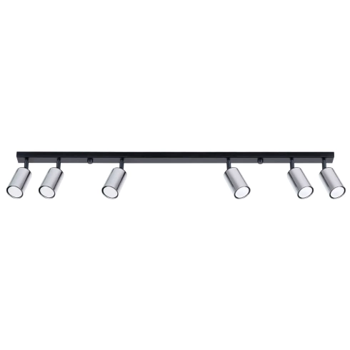 Plafon WINX 6L czarny/chrom