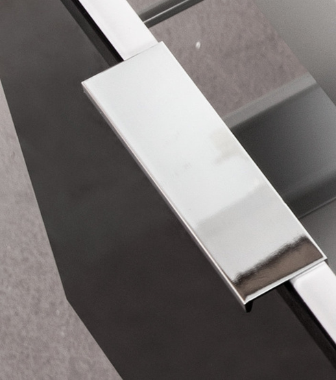 Szafka łazienkowa czarna Sanitti Delta 60 front lustro srebrne