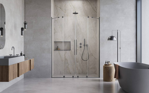 Drzwi prysznicowe 180 przesuwne Radaway Furo Brushed GunMetal DWD